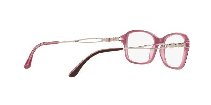 Eyeglasses Sferoflex SF 1557B (C585) color top plum on opal pink shape square lenses demo lens