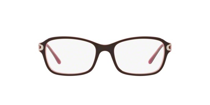 Eyeglasses Sferoflex SF 1557B (C585) color top plum on opal pink shape square lenses demo lens