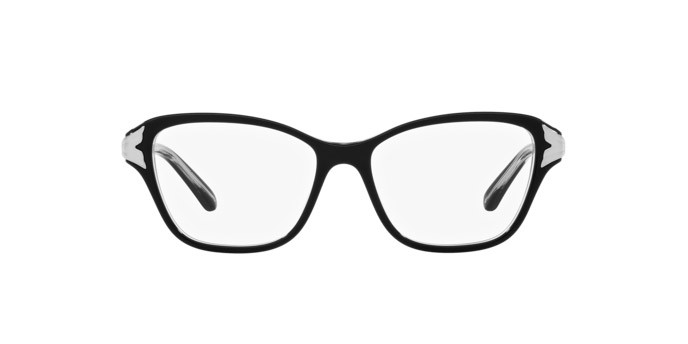 Eyeglasses Sferoflex SF 1577 (C388) color top nero su trasparente shape butterfly lenses lente demo