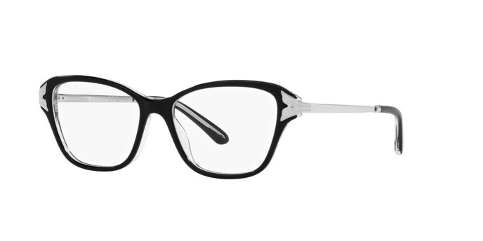 Eyeglasses Sferoflex SF 1577 (C388) color top nero su trasparente shape butterfly lenses lente demo