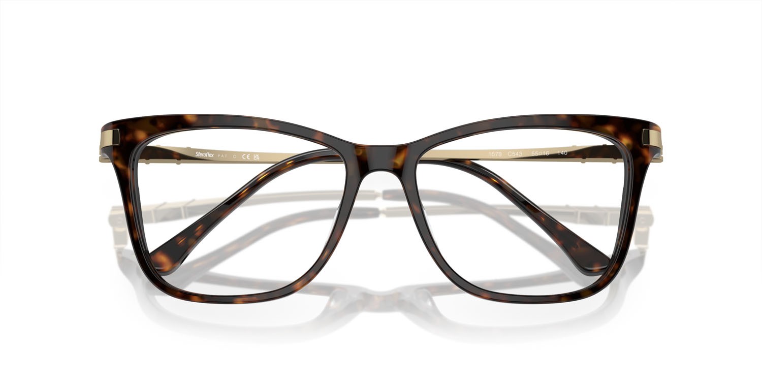 Eyeglasses Sferoflex SF 1578 (C543) color havana lucido shape butterfly lenses lente demo