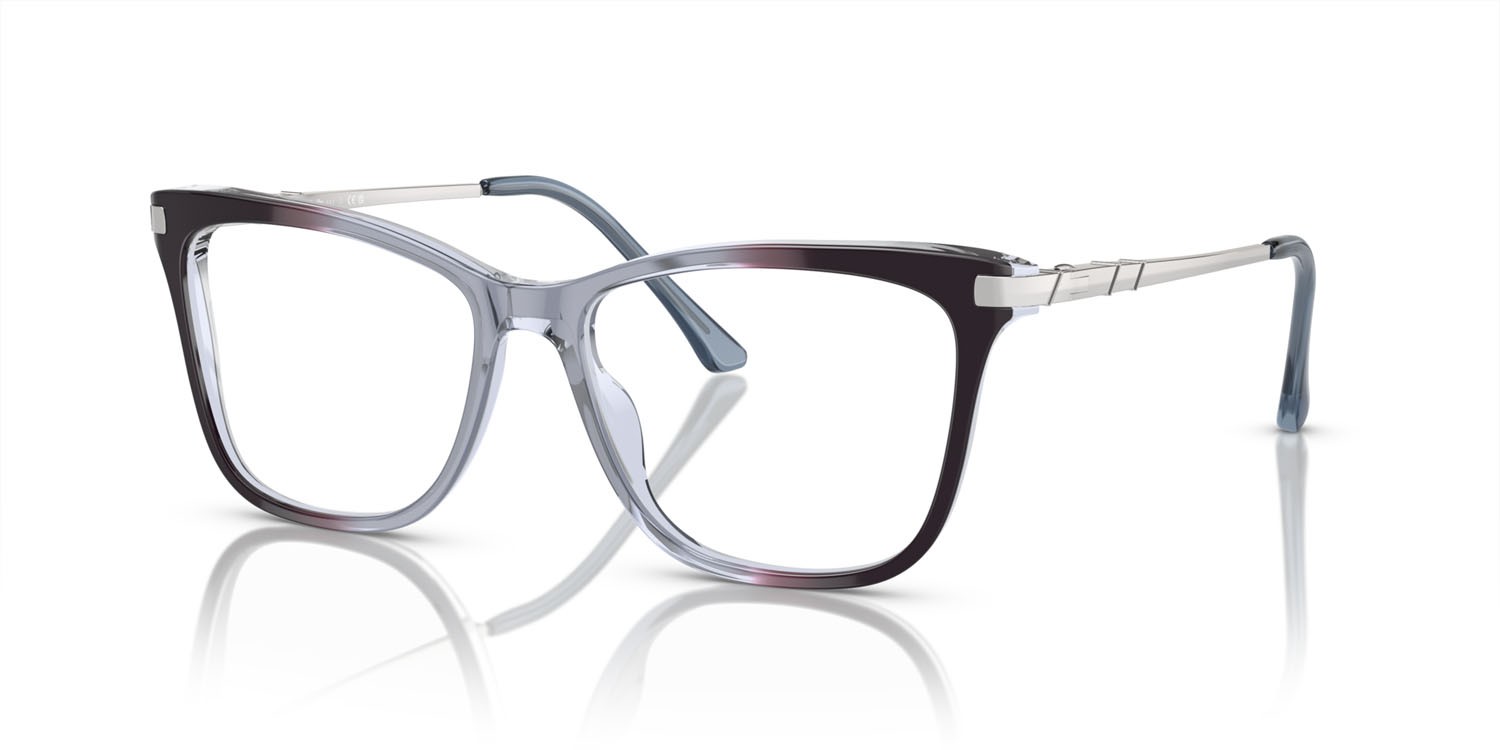 Eyeglasses Sferoflex SF 1578 (C635) color celeste sfumato violetto shape butterfly lenses lente demo