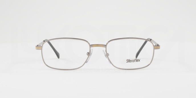 Eyeglasses Sferoflex SF 2086 (131) color silver-gold shape square lenses demo lens
