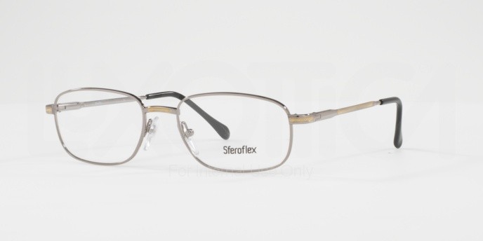 Eyeglasses Sferoflex SF 2086 (131) color silver-gold shape square lenses demo lens
