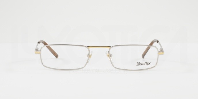 Eyeglasses Sferoflex SF 2201 (131) color silver-gold shape rectangle lenses demo lens