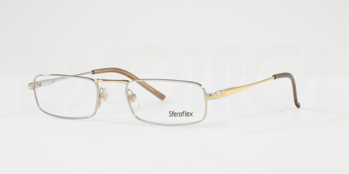 Eyeglasses Sferoflex SF 2201 (131) color silver-gold shape rectangle lenses demo lens