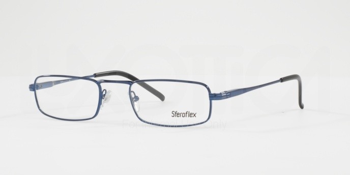 Eyeglasses Sferoflex SF 2201 (277) color dark blue shape rectangle lenses demo lens