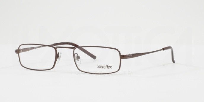 Eyeglasses Sferoflex SF 2201 (352) color dark brown shape rectangle lenses demo lens