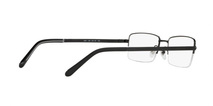 Eyeglasses Sferoflex SF 2261 (136) color matte black shape rectangle lenses demo lens