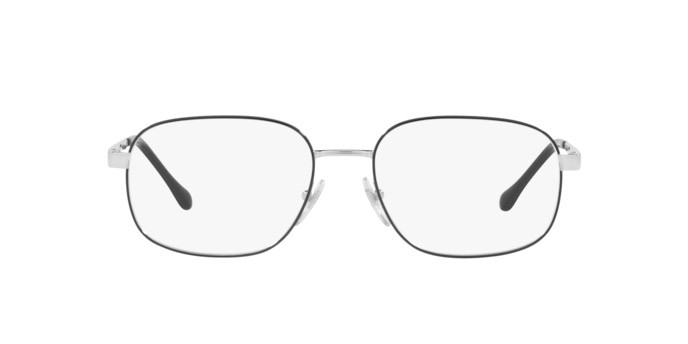 Eyeglasses Sferoflex SF 2294 (526) color top black on shiny silver shape square lenses demo lens