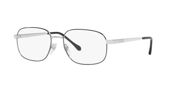 Eyeglasses Sferoflex SF 2294 (526) color top black on shiny silver shape square lenses demo lens