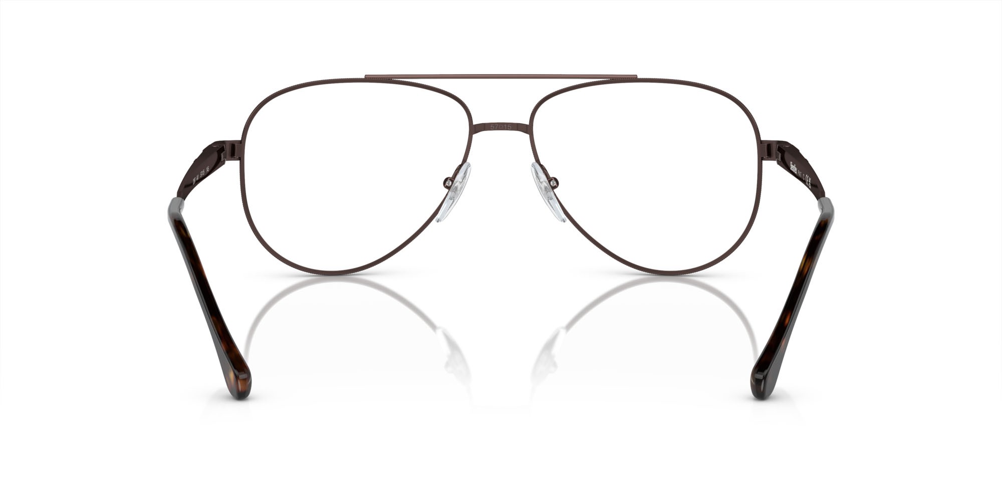 Eyeglasses Sferoflex SF 2297 (441) color marrone scuro brillante shape aviator lenses lente demo