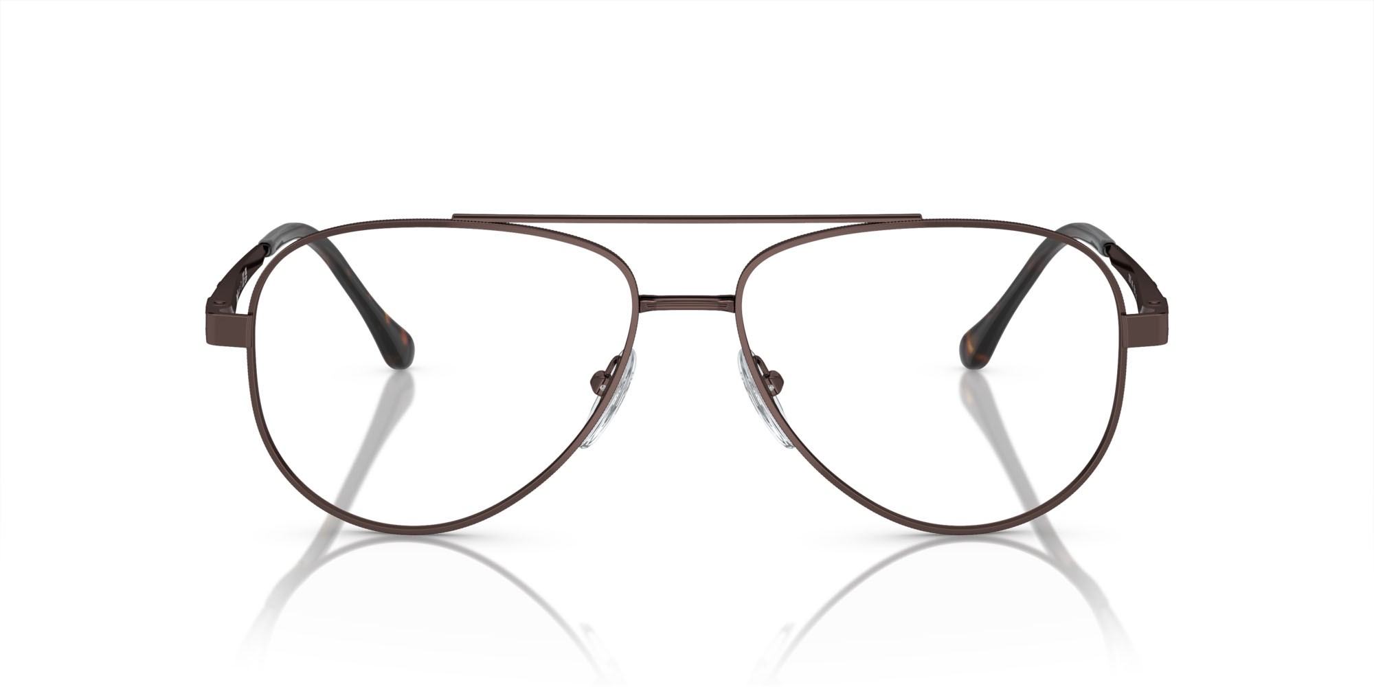 Eyeglasses Sferoflex SF 2297 (441) color marrone scuro brillante shape aviator lenses lente demo