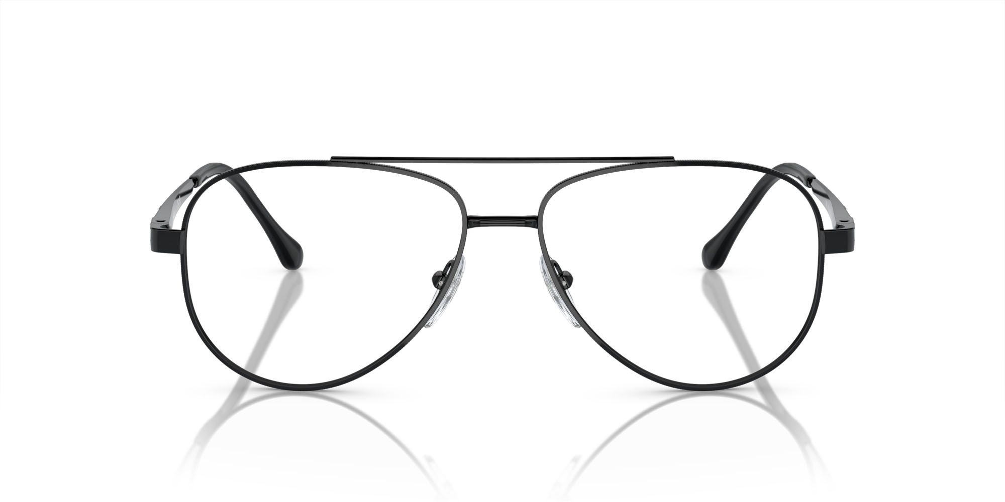 Eyeglasses Sferoflex SF 2297 (460) color nero lucido shape aviator lenses lente demo