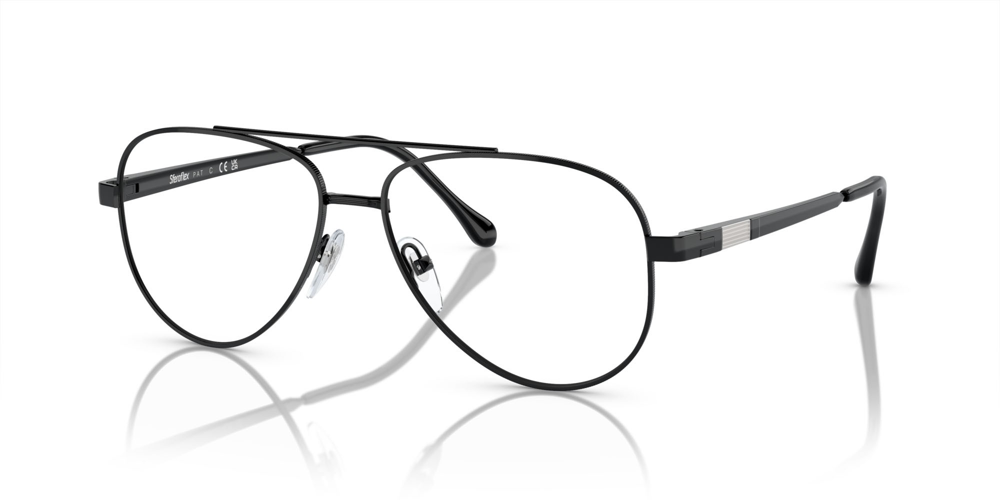 Eyeglasses Sferoflex SF 2297 (460) color nero lucido shape aviator lenses lente demo