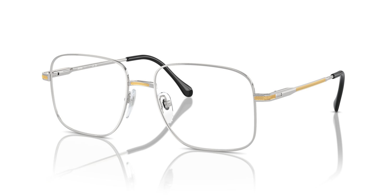 Eyeglasses Sferoflex SF 2298 (131) color shiny chrome with gold part shape square lenses lente demo