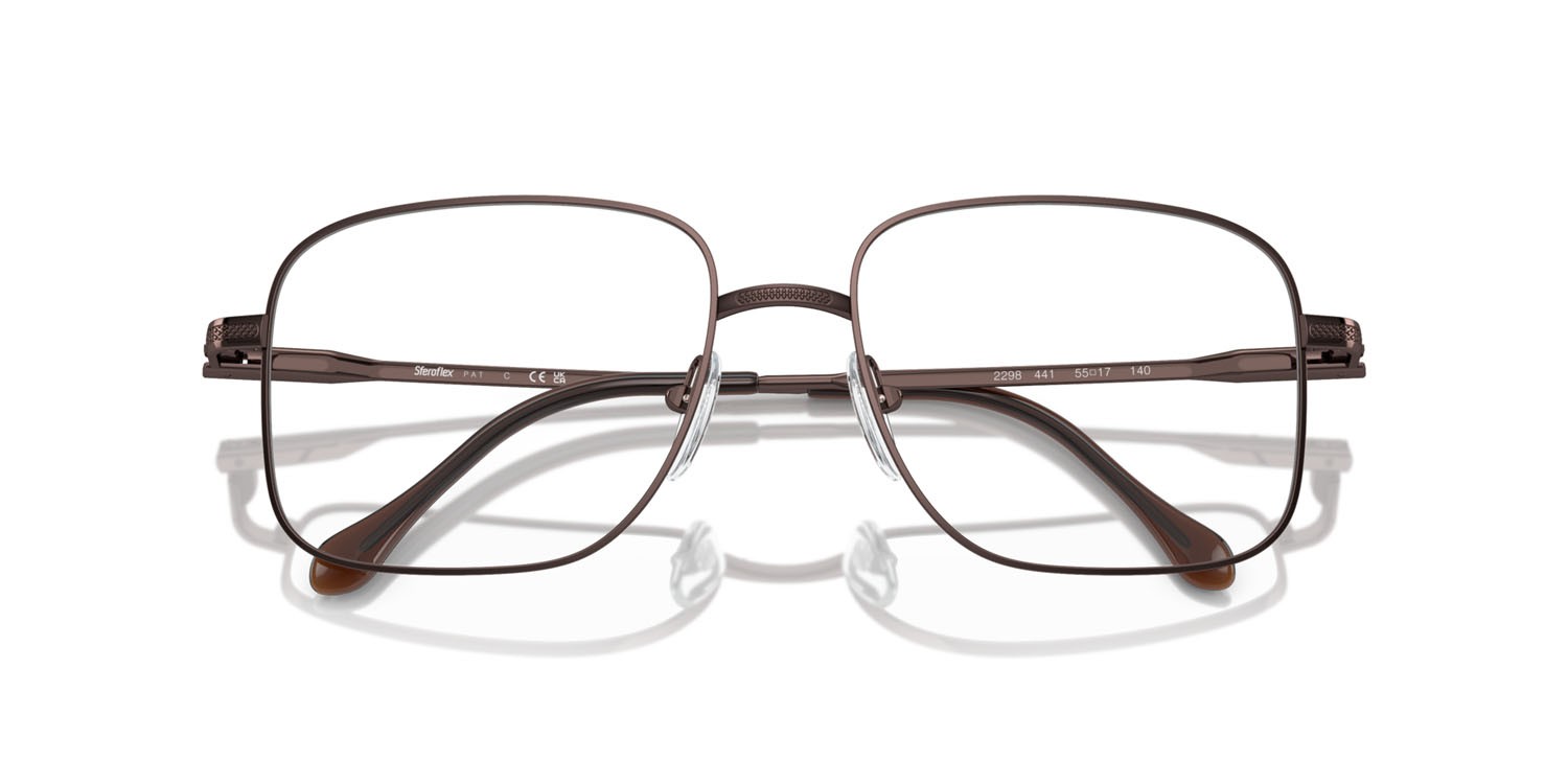 Eyeglasses Sferoflex SF 2298 (441) color nero brillante/cacao shape square lenses lente demo