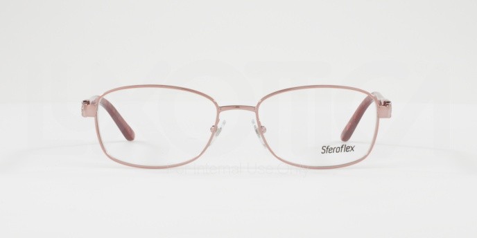 Eyeglasses Sferoflex SF 2570 (489) color shiny pink shape rectangle lenses demo lens