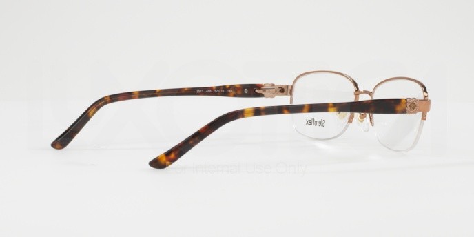 Eyeglasses Sferoflex SF 2571 (488) color shiny copper shape rectangle lenses demo lens