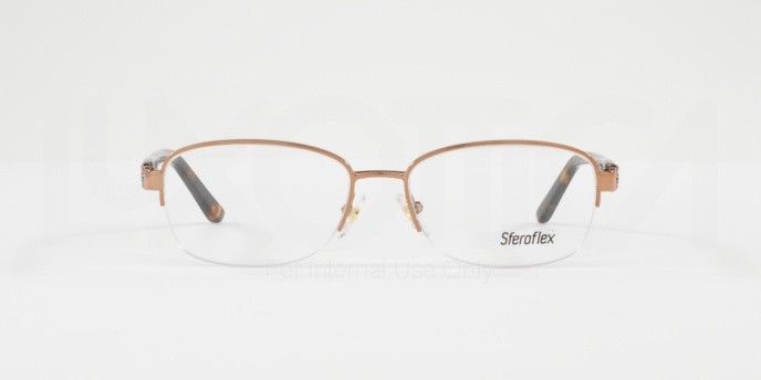 Eyeglasses Sferoflex SF 2571 (488) color shiny copper shape rectangle lenses demo lens
