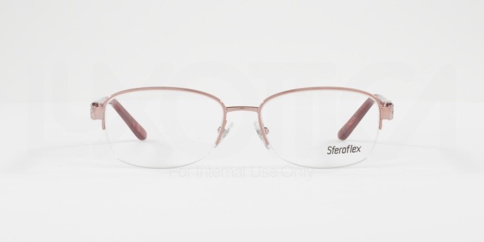 Eyeglasses Sferoflex SF 2571 (489) color shiny pink shape rectangle lenses demo lens