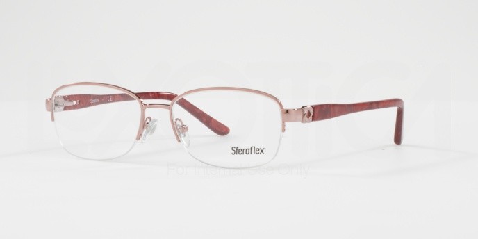 Eyeglasses Sferoflex SF 2571 (489) color shiny pink shape rectangle lenses demo lens