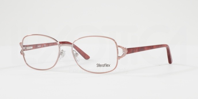 Eyeglasses Sferoflex SF 2572 (489) color shiny pink shape square lenses demo lens