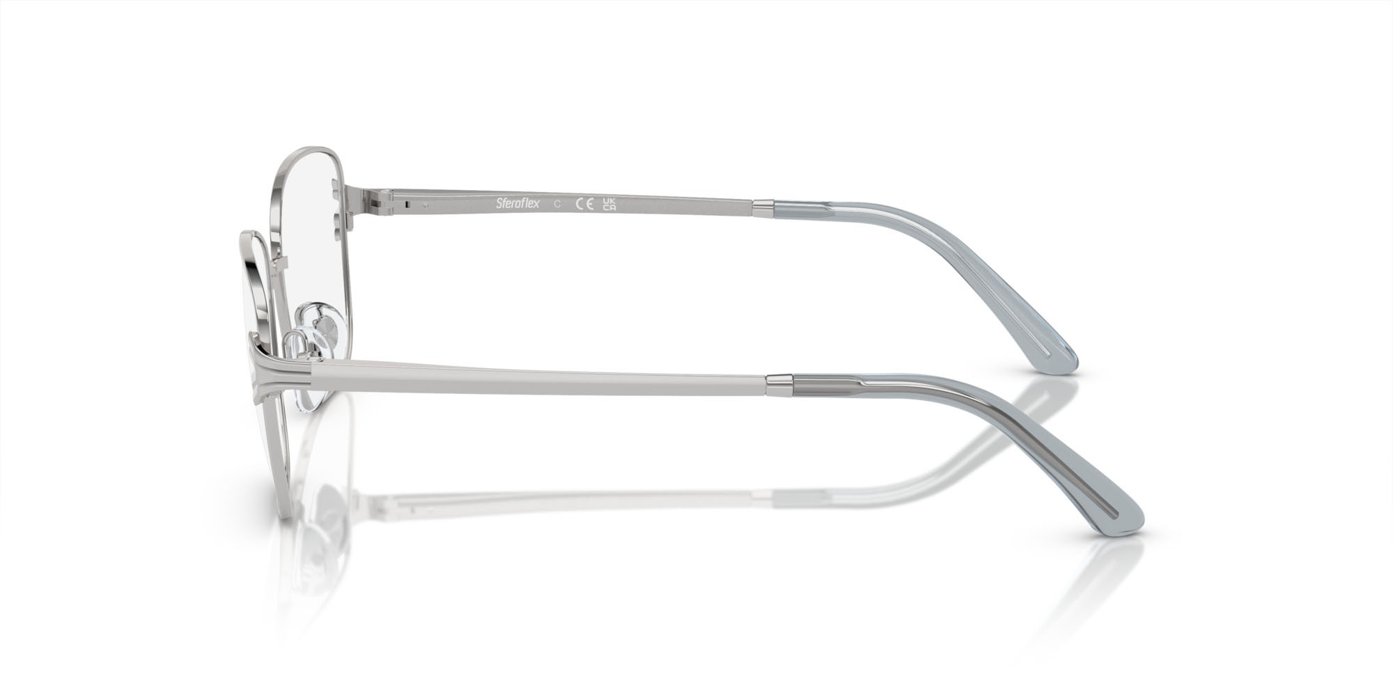 Eyeglasses Sferoflex SF 2602 (103) color argento lucido shape square lenses lente demo