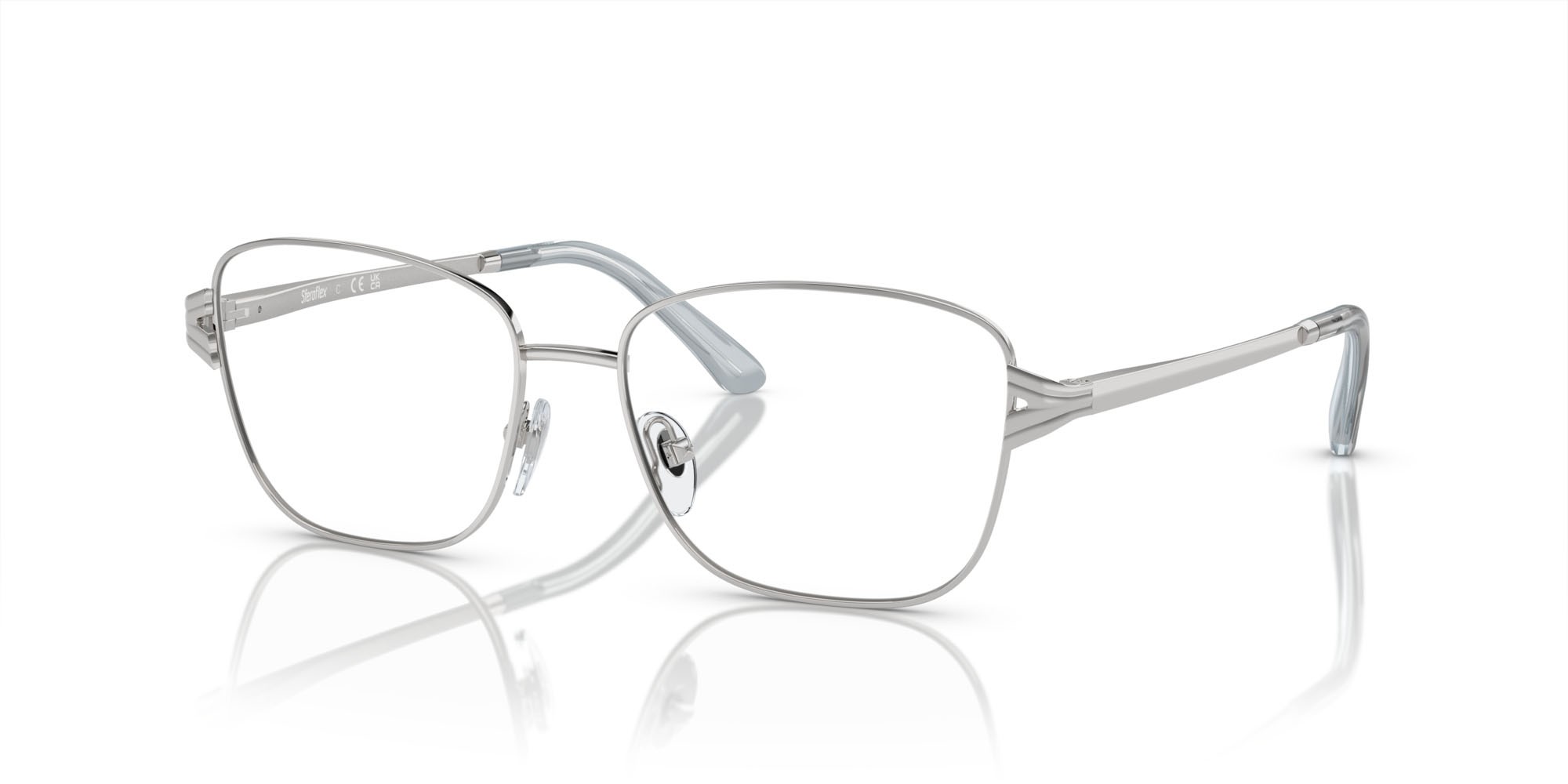 Eyeglasses Sferoflex SF 2602 (103) color argento lucido shape square lenses lente demo