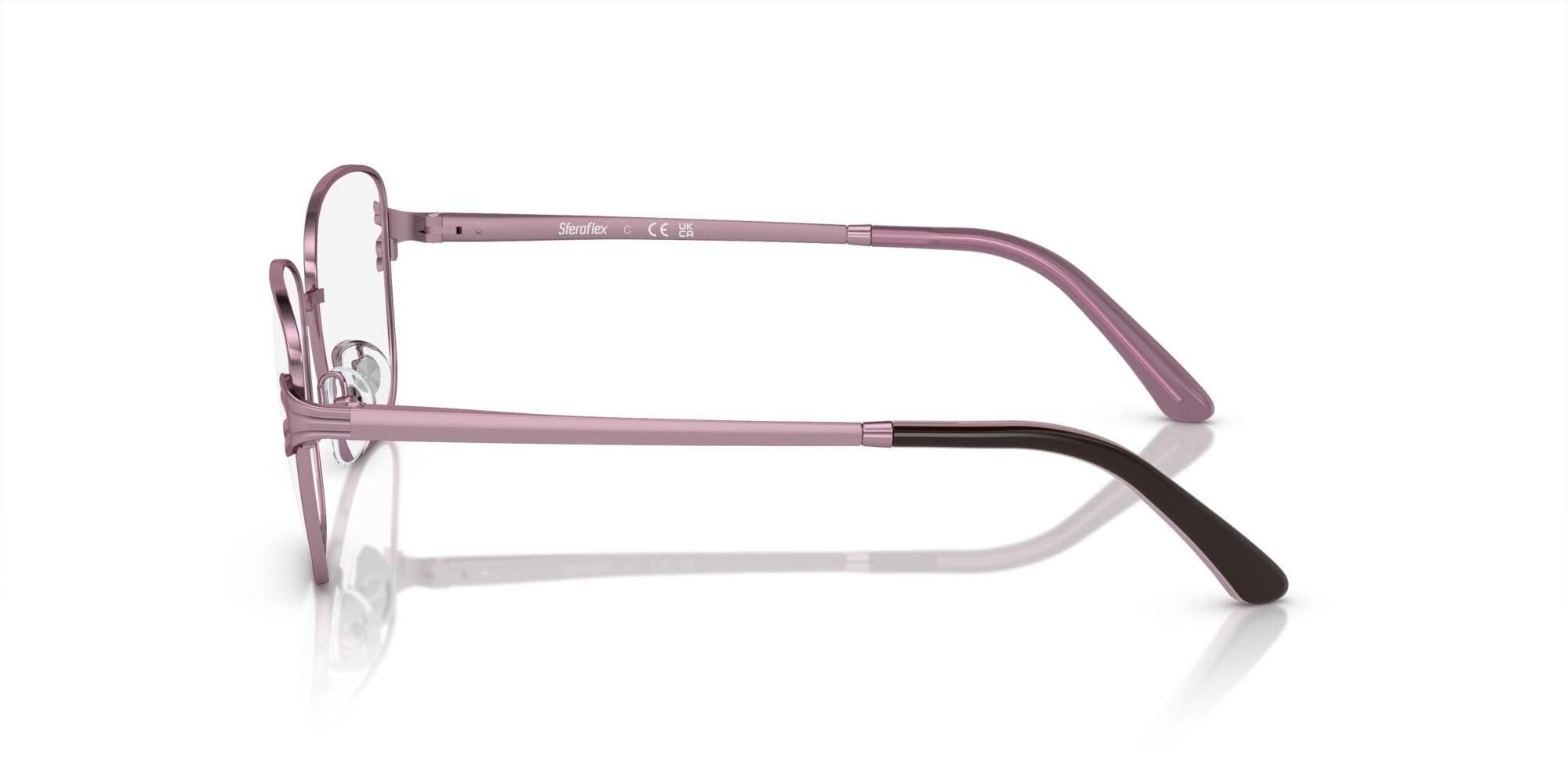 Eyeglasses Sferoflex SF 2602 (490) color rosa chiaro brillante shape square lenses lente demo