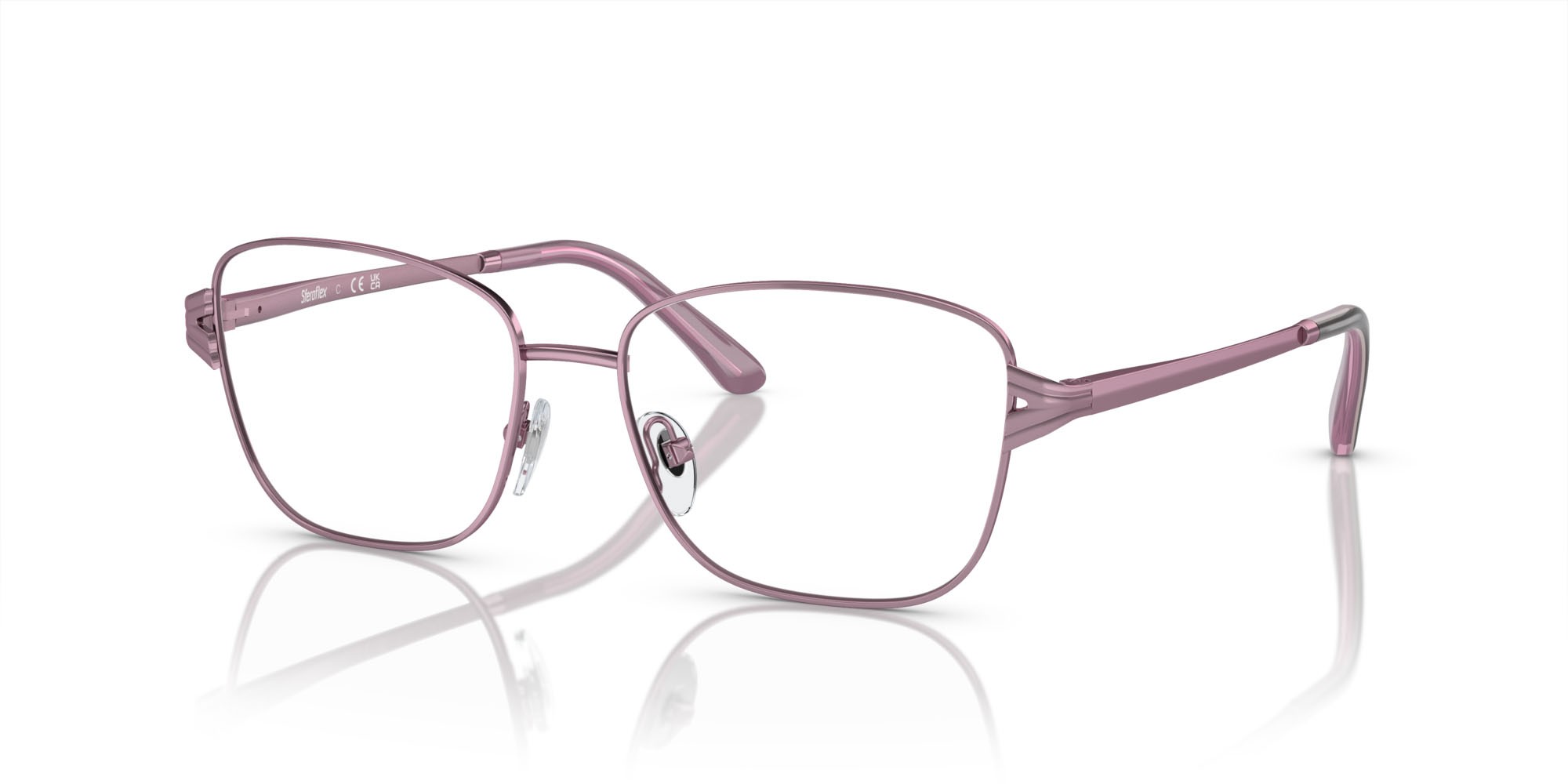 Eyeglasses Sferoflex SF 2602 (490) color rosa chiaro brillante shape square lenses lente demo
