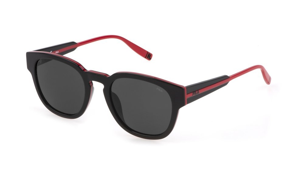 Sonnenbrillen Fila SFI310 (06UE) farbe top nero - rosso gläser smoke 