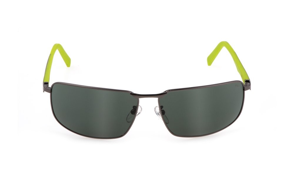 Sunglasses Fila SFI446 (0568) color bachelite lucida totale lenses grey - green