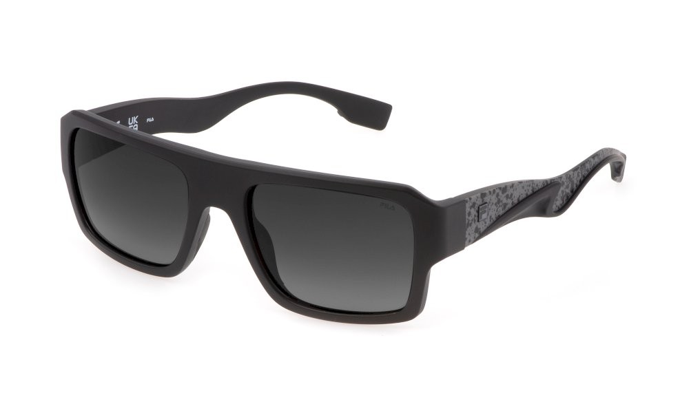Occhiali da sole Fila SFI462 (U28P) colore nero opaco lenti smoke gradient