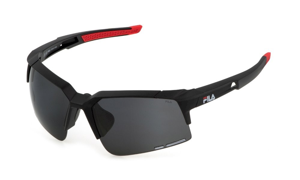 Occhiali da sole Fila SFI515 (U28G) colore nero opaco lenti idrorepellente - smoke