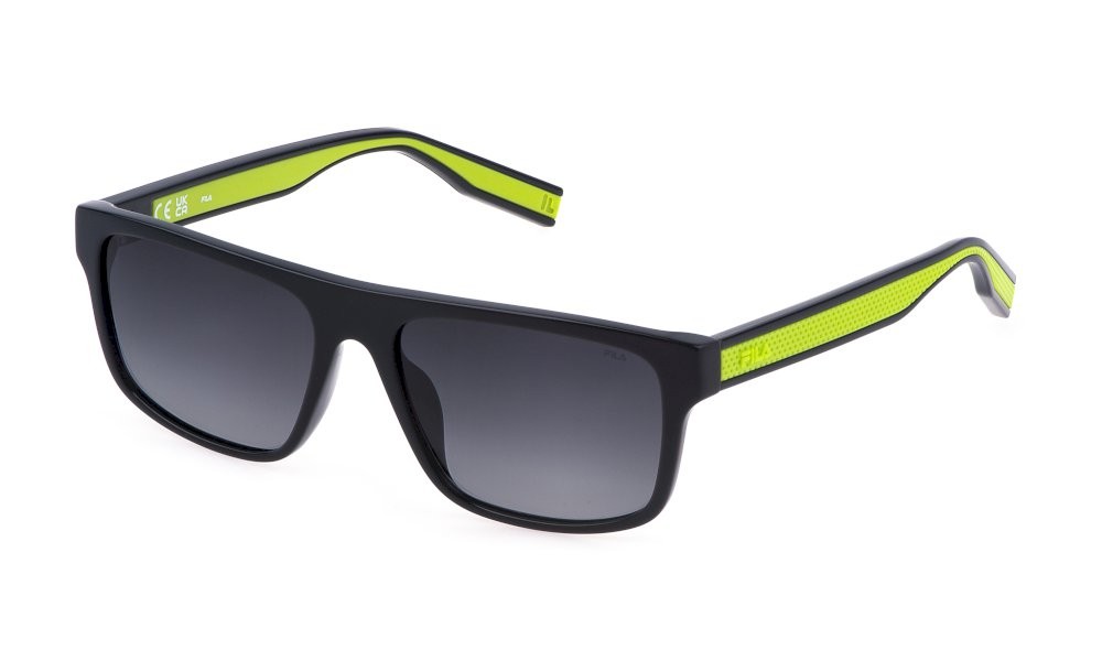 Sunglasses Fila SFI525 (0AAU) color grigio scuro lucido lenses smoke gradient