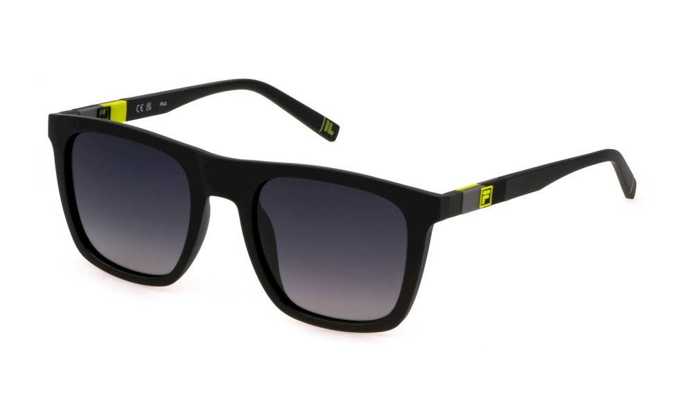 Occhiali da sole Fila SFI527 (U28P) colore nero opaco lenti smoke gradient