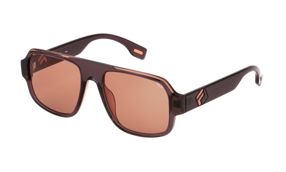 Sonnenbrillen Fila SFI529 (0J58) farbe marrone lucido gläser orange