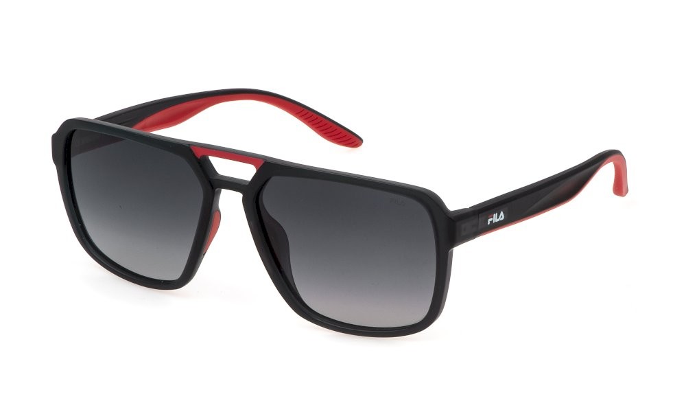 Sunglasses Fila SFI725 (968P) color grigio scuro opaco lenses smoke gradient