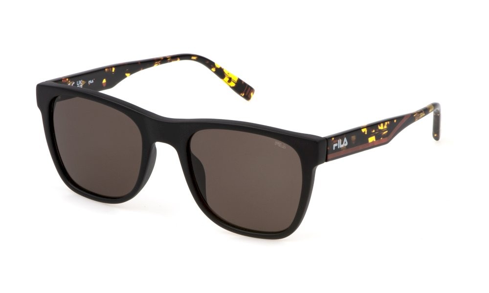 Occhiali da sole Fila SFI727 (703Y) colore nero sabbiato/opaco lenti brown