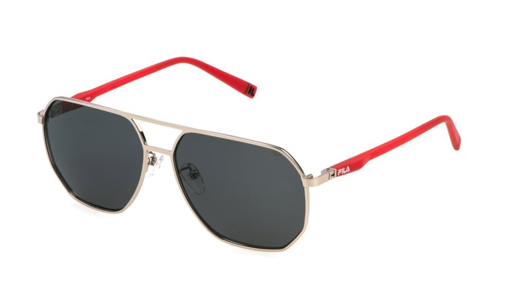 Sunglasses Fila SFI892 (0579) color palladio lucido totale lenses smoke