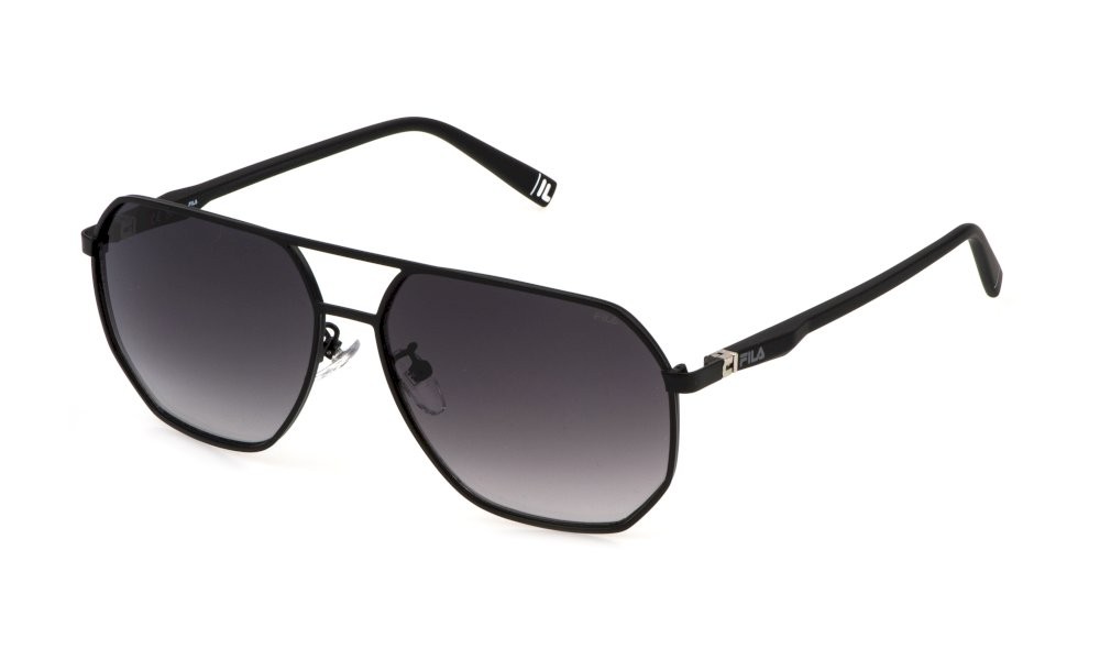Sunglasses Fila SFI892 (531Y) color nero semilucido totale lenses smoke gradient