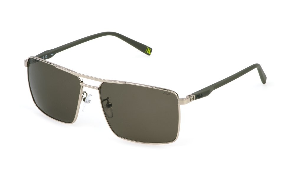 Occhiali da sole Fila SFI893 (579Y) colore palladio lucido totale lenti brown