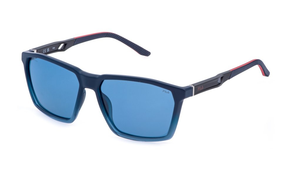 Occhiali da sole Fila SFIA07 (6PEP) colore blu sfumato lenti blue