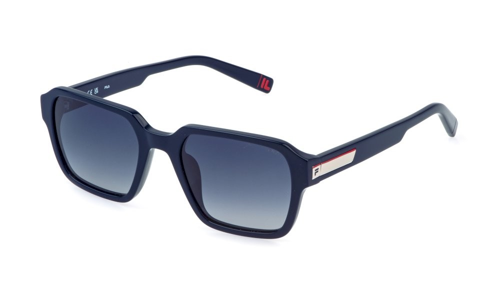 Sunglasses Fila SFIA12V (D82P) color blu pieno lenses smoke gradient smoke