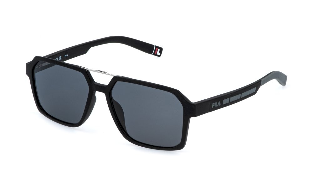 Occhiali da sole Fila SFIB04 (U28P) colore nero opaco lenti smoke