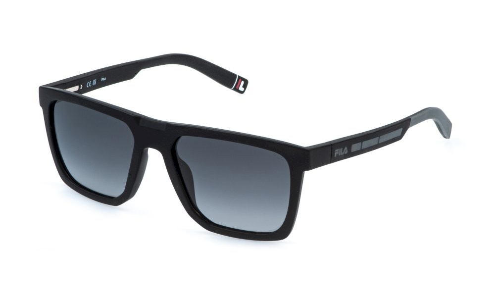 Occhiali da sole Fila SFIB05 (U28P) colore nero opaco lenti smoke gradient