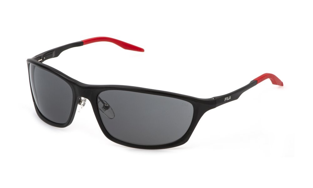 Occhiali da sole Fila SFID68 (0531) colore nero semilucido totale lenti smoke