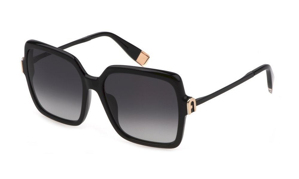 Sonnenbrillen Furla SFU626 (0700) farbe nero lucido gläser smoke gradient