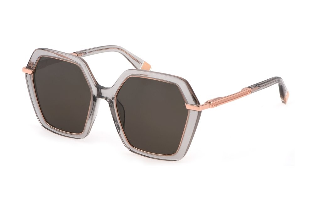 Sonnenbrillen Furla SFU691 (3GUG) farbe grigio  gläser brown deg.mirror silver